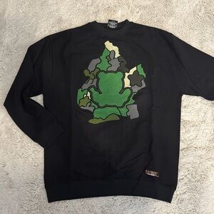 Entree Misunderstood Streetwear Camo Graphic Crewneck Sweatshirt